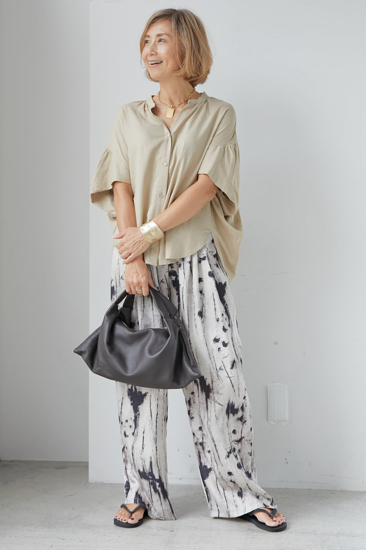 Linen window cloth blouse
