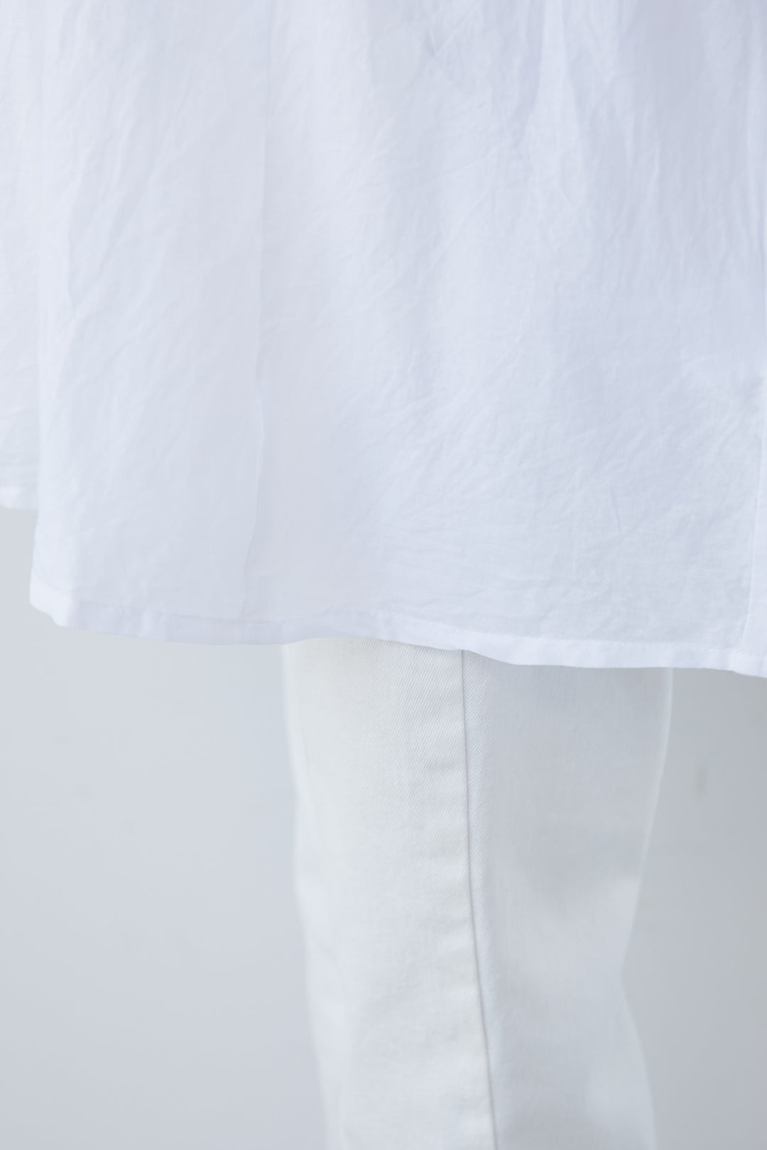 棉质巴里纱褶皱褶皱衬衫