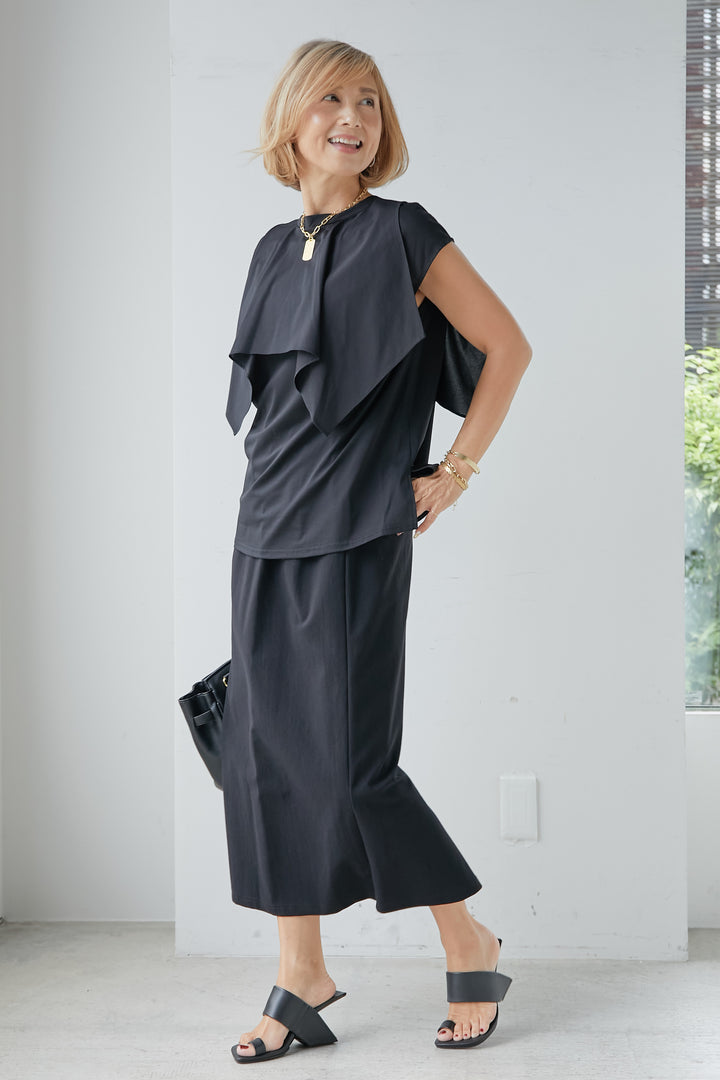 [SET] Ruffle sleeveless top + [Cool to the touch, water repellent] Waist tuck skirt (2 sets)