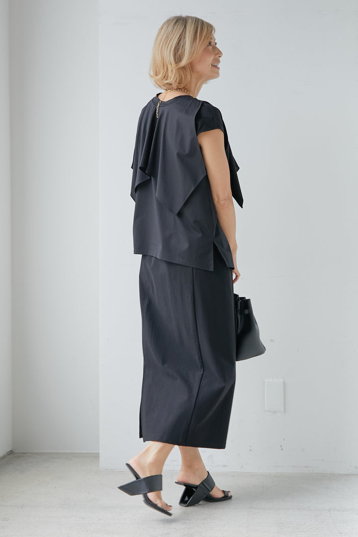 [SET] Ruffle sleeveless top + [Cool to the touch, water repellent] Waist tuck skirt (2 sets)