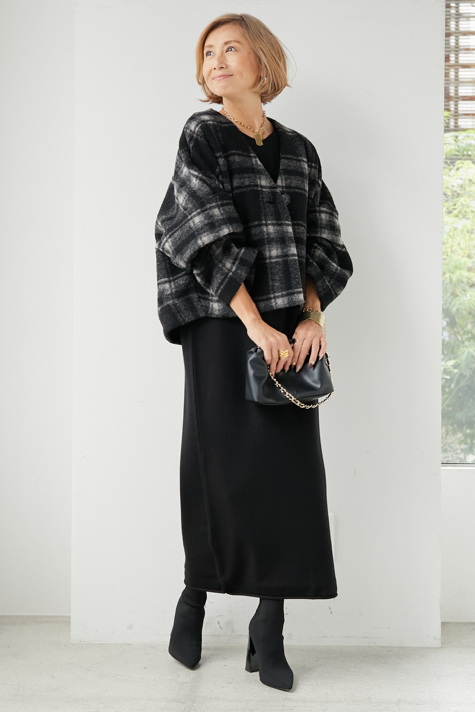 【リー】PLUS OTO.HA バックラインやわもちニットワンピース ♦︎未使用 PLUS OTO.HA バックラインやわもちニットワンピース plus