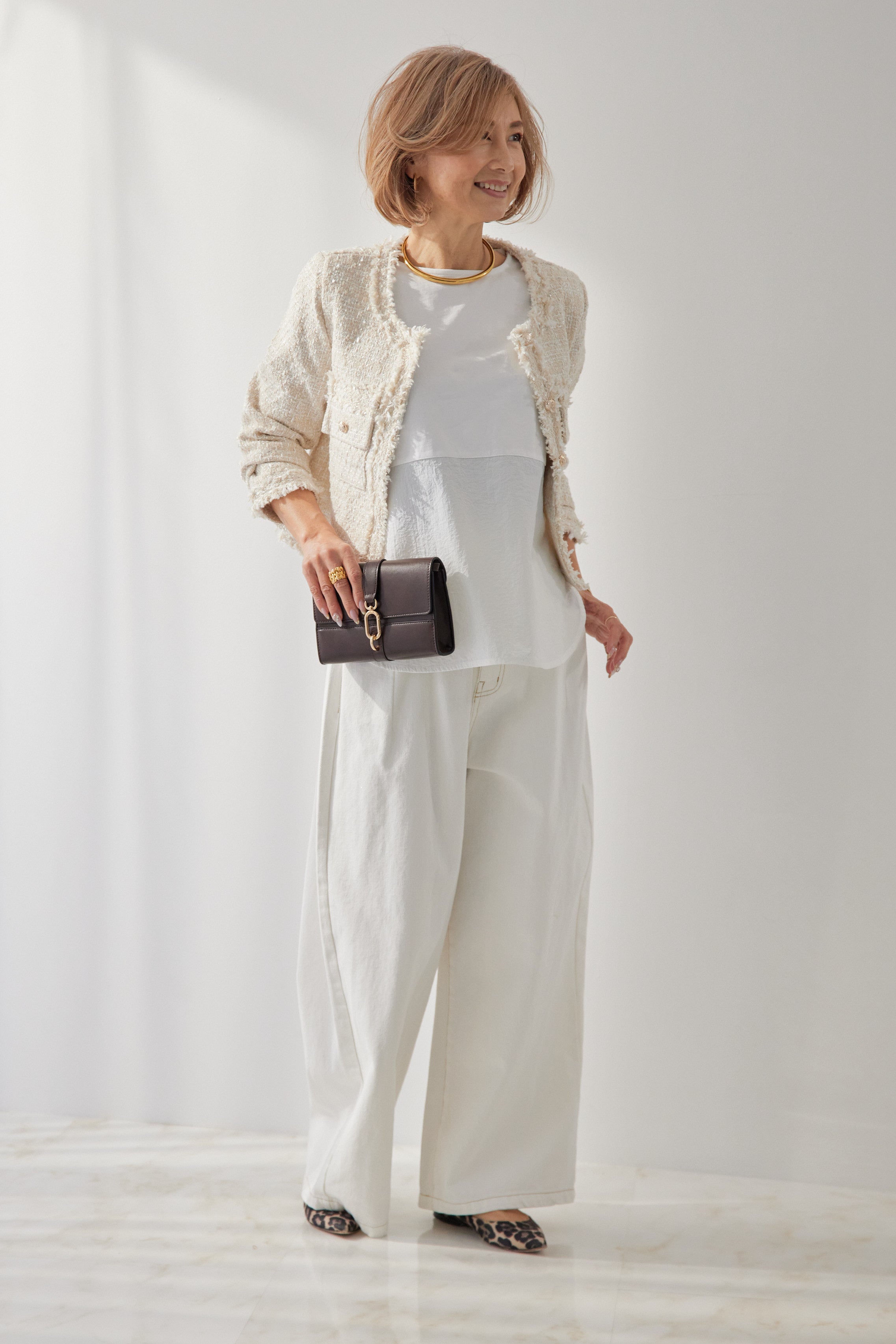 フリンジツイードジャケット – plusotoha