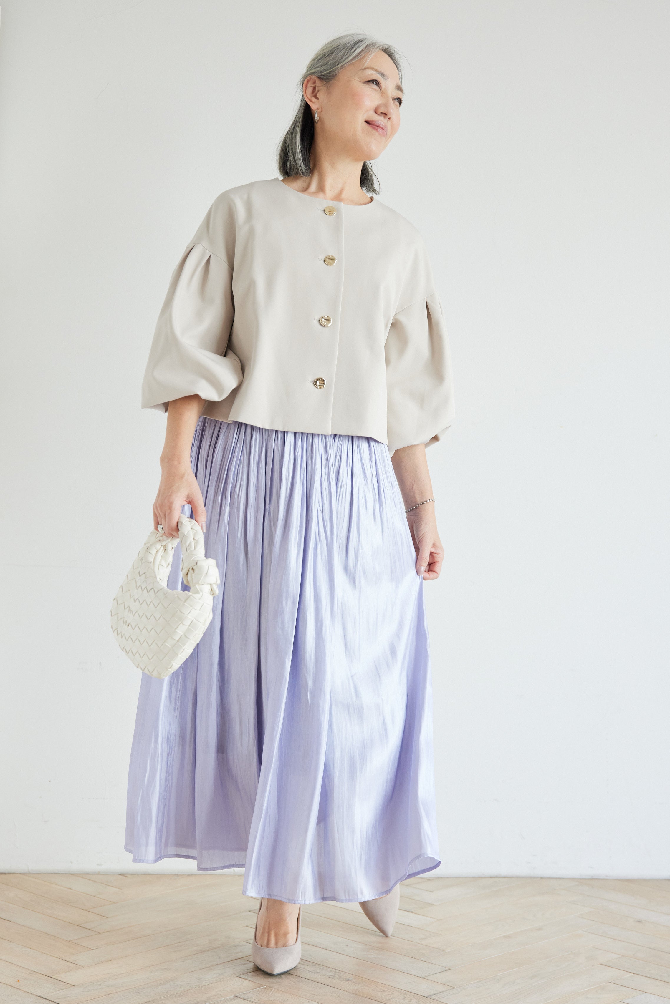 シャイニーギャザースカート – plusotoha