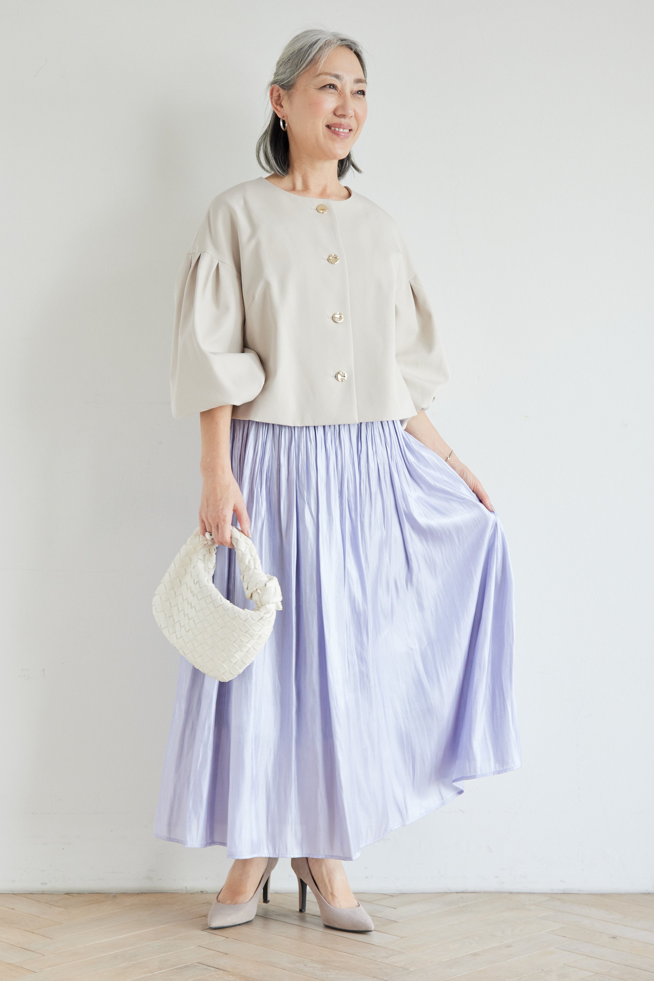 シャイニーギャザースカート – plusotoha