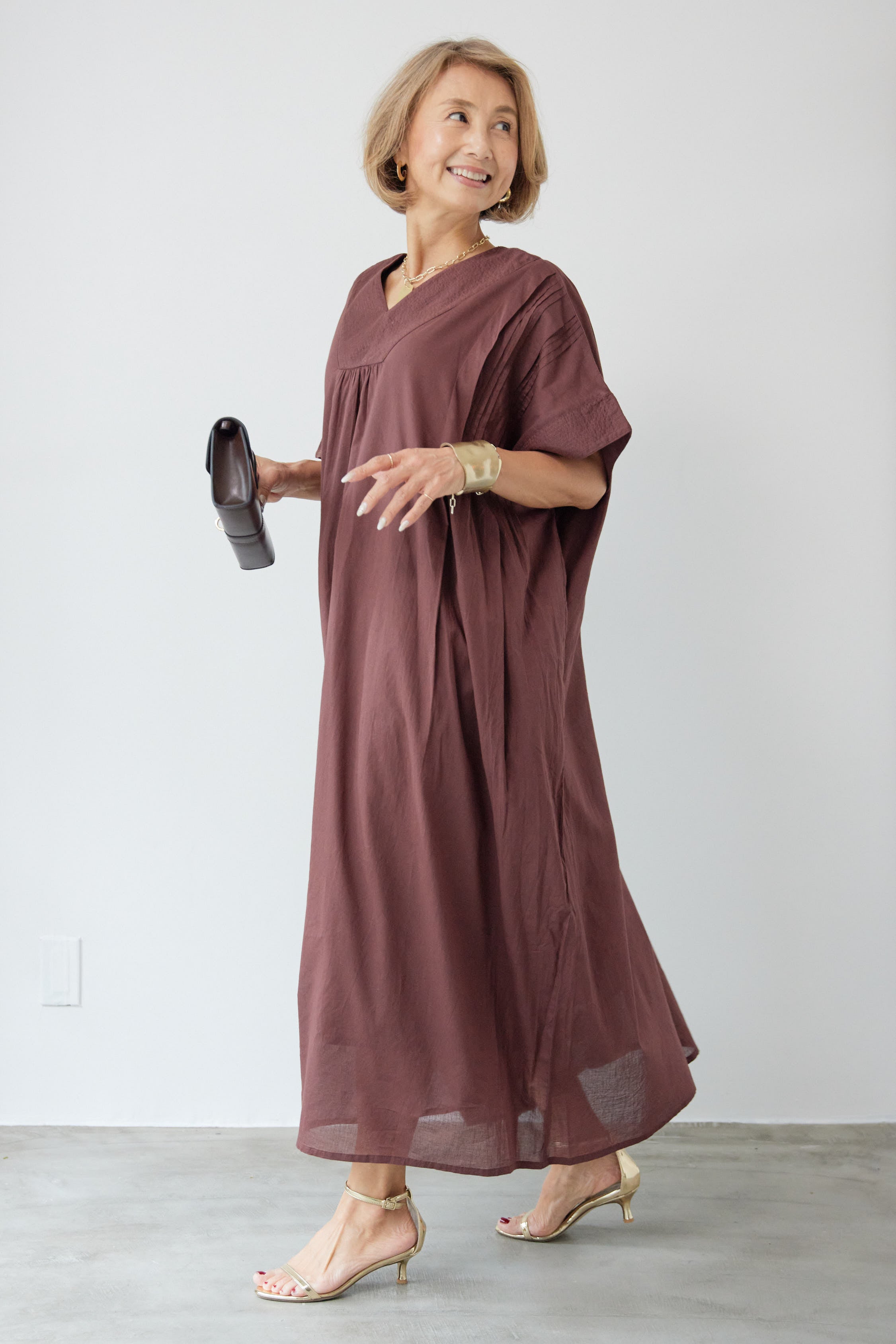 ひおたん コットンボイル カフタンワンピース – plusotoha