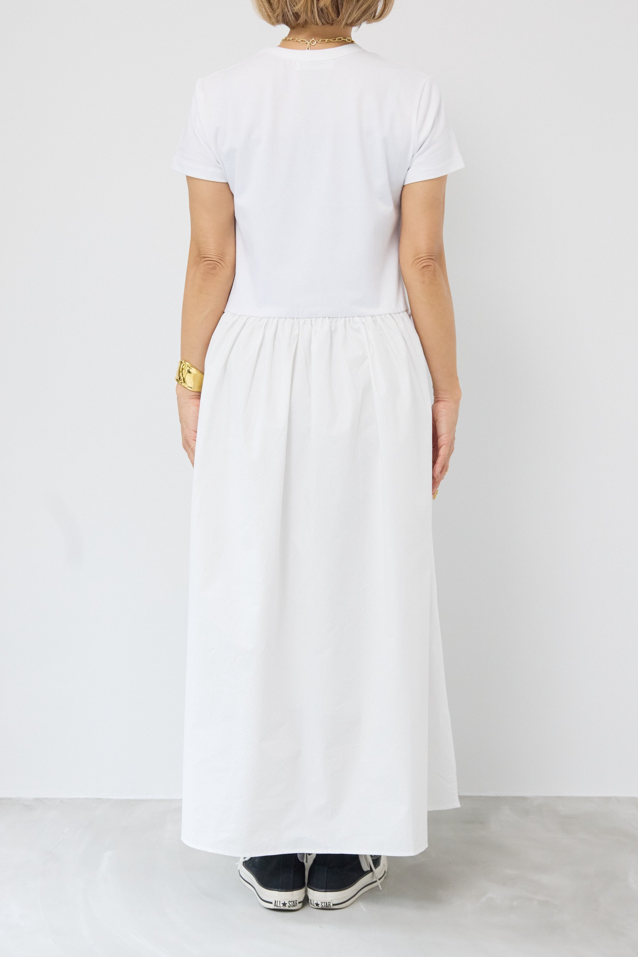 ウエスト切替ギャザーワンピース – plusotoha