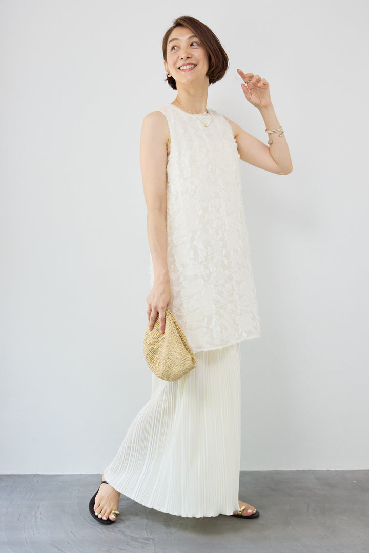 カットジャガードドッキングワンピース