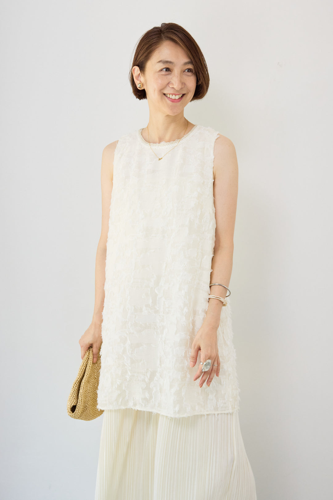 カットジャガードドッキングワンピース