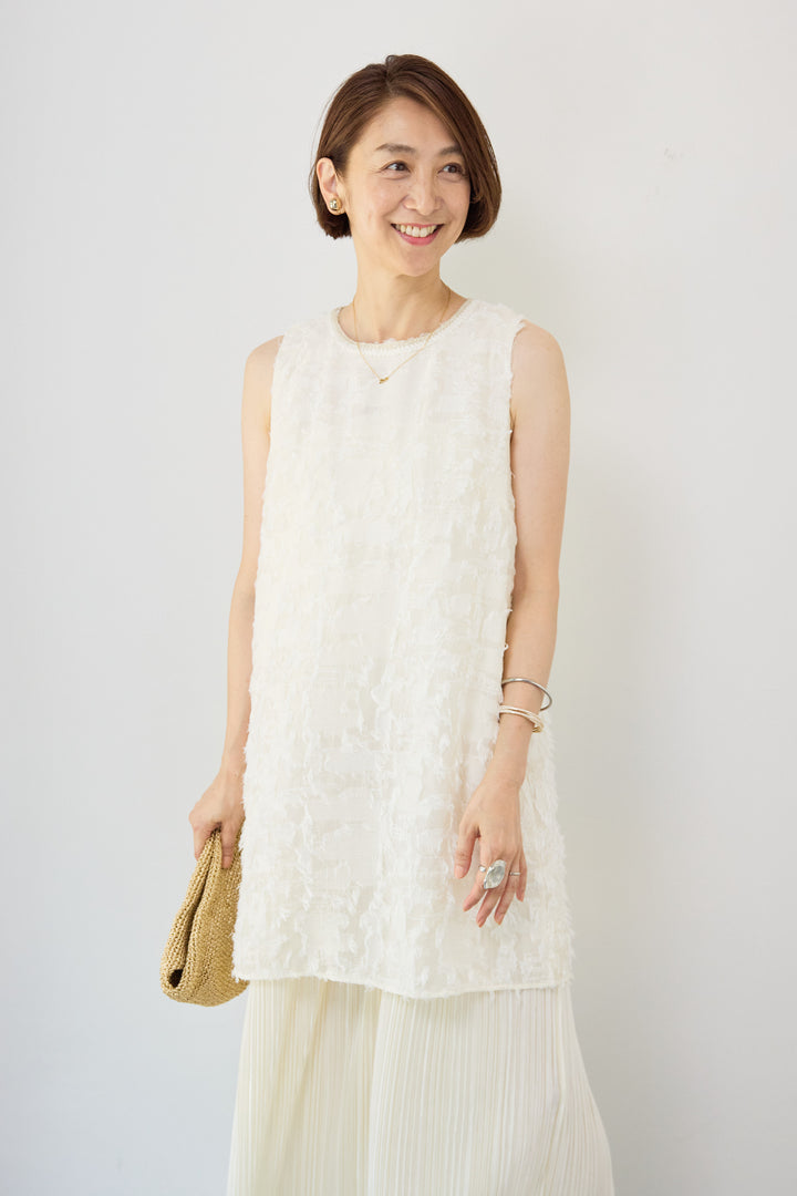 カットジャガードドッキングワンピース