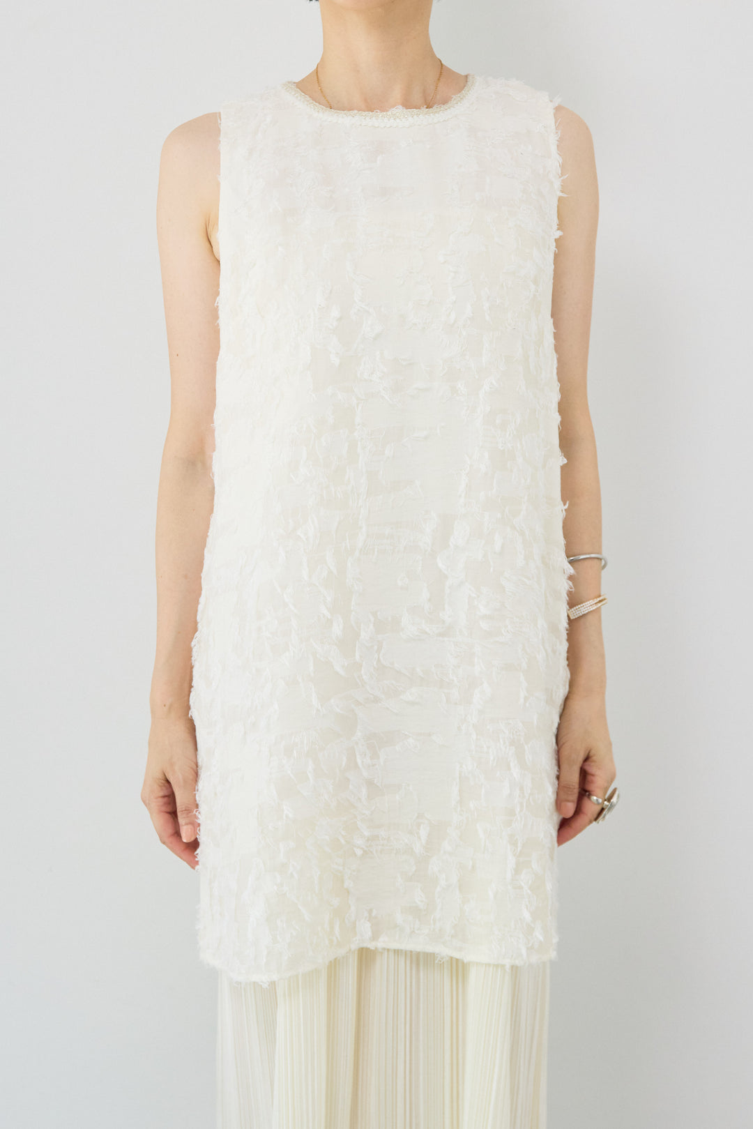 カットジャガードドッキングワンピース