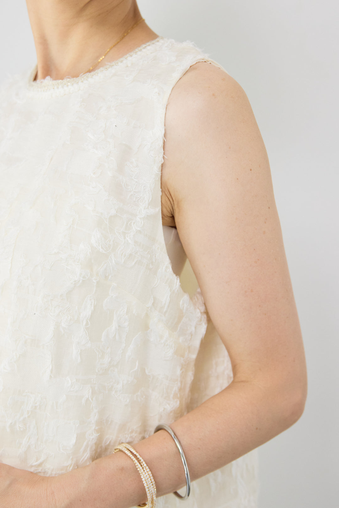 カットジャガードドッキングワンピース