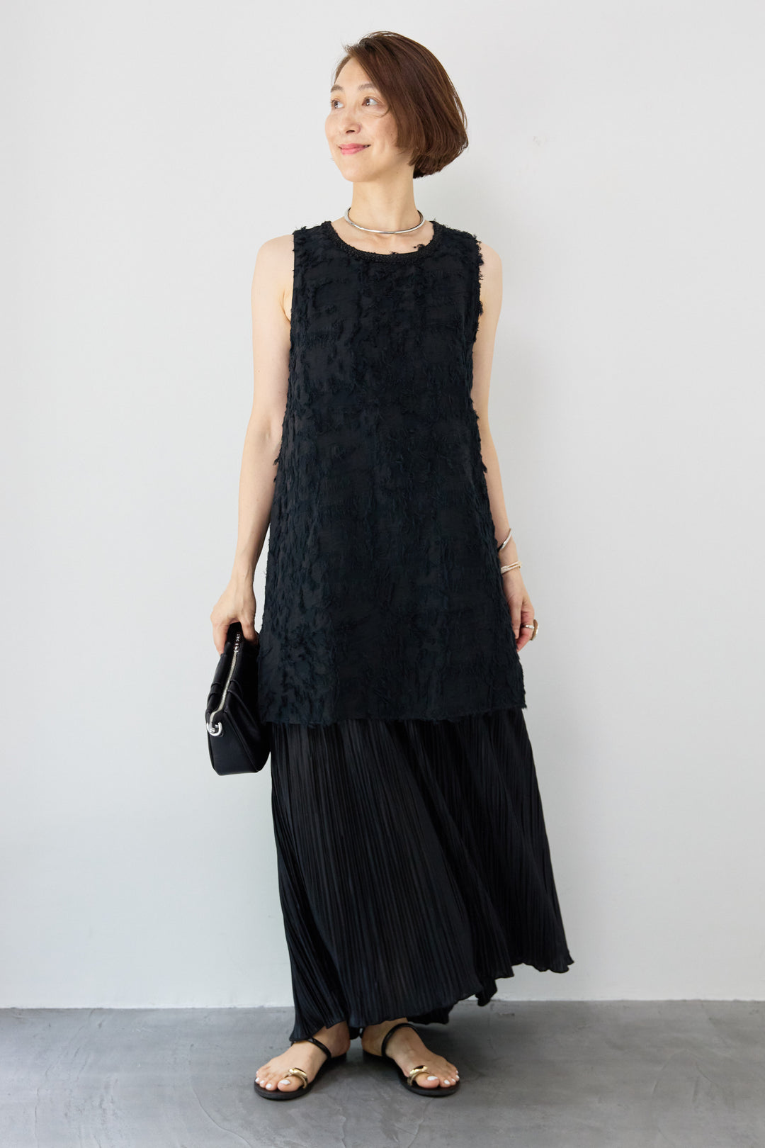 カットジャガードドッキングワンピース