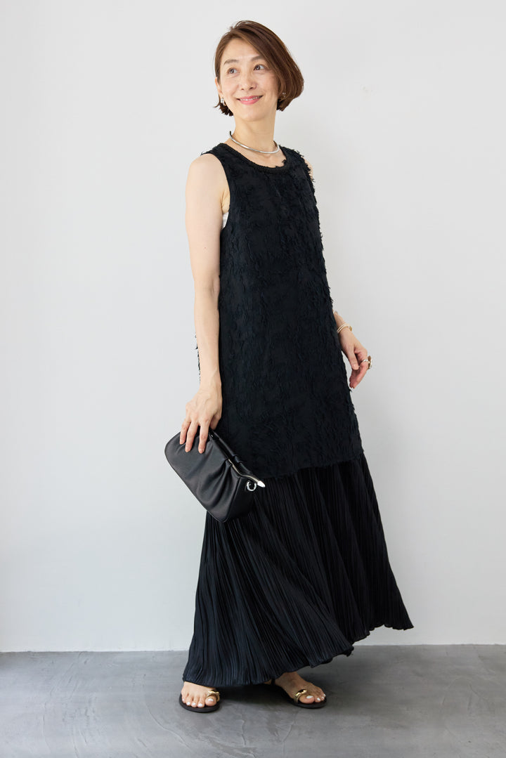 カットジャガードドッキングワンピース