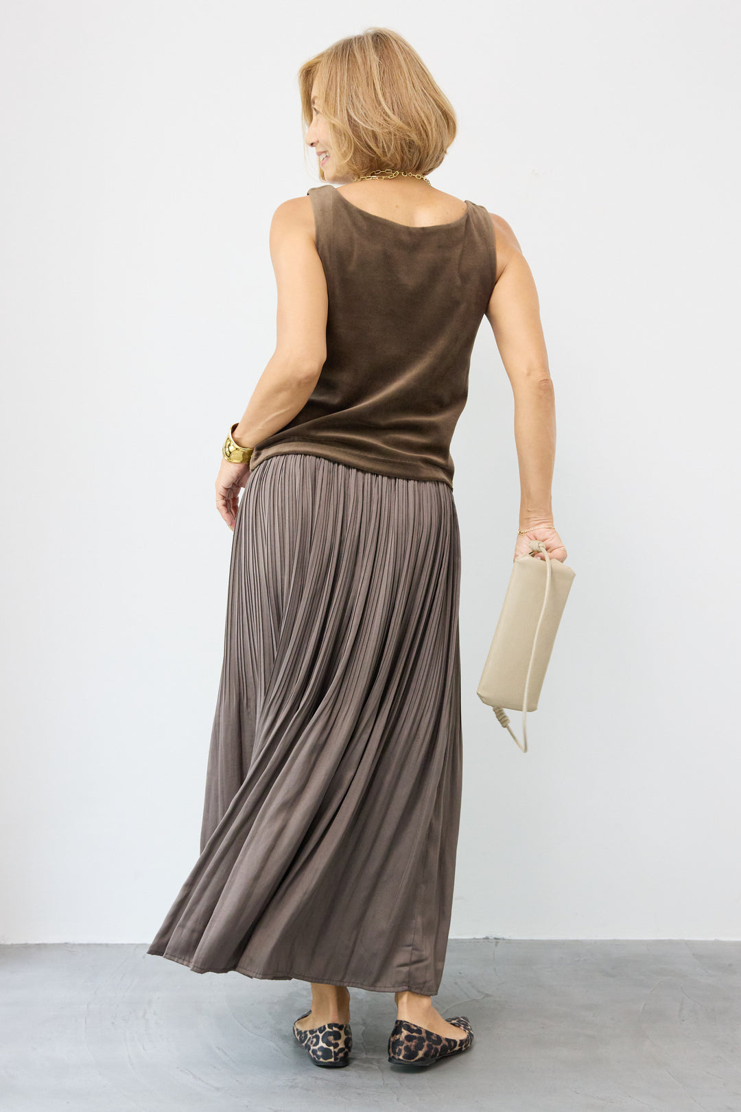 前後2WAYベロアタンクトップ