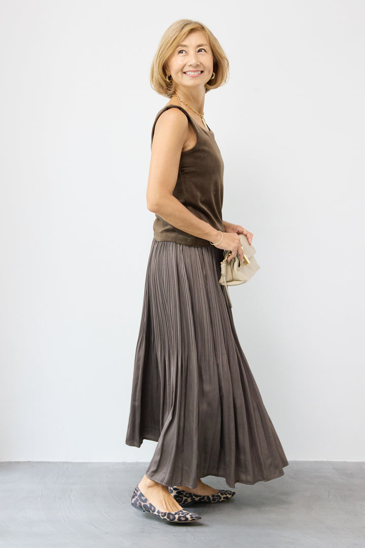 前後2WAYベロアタンクトップ