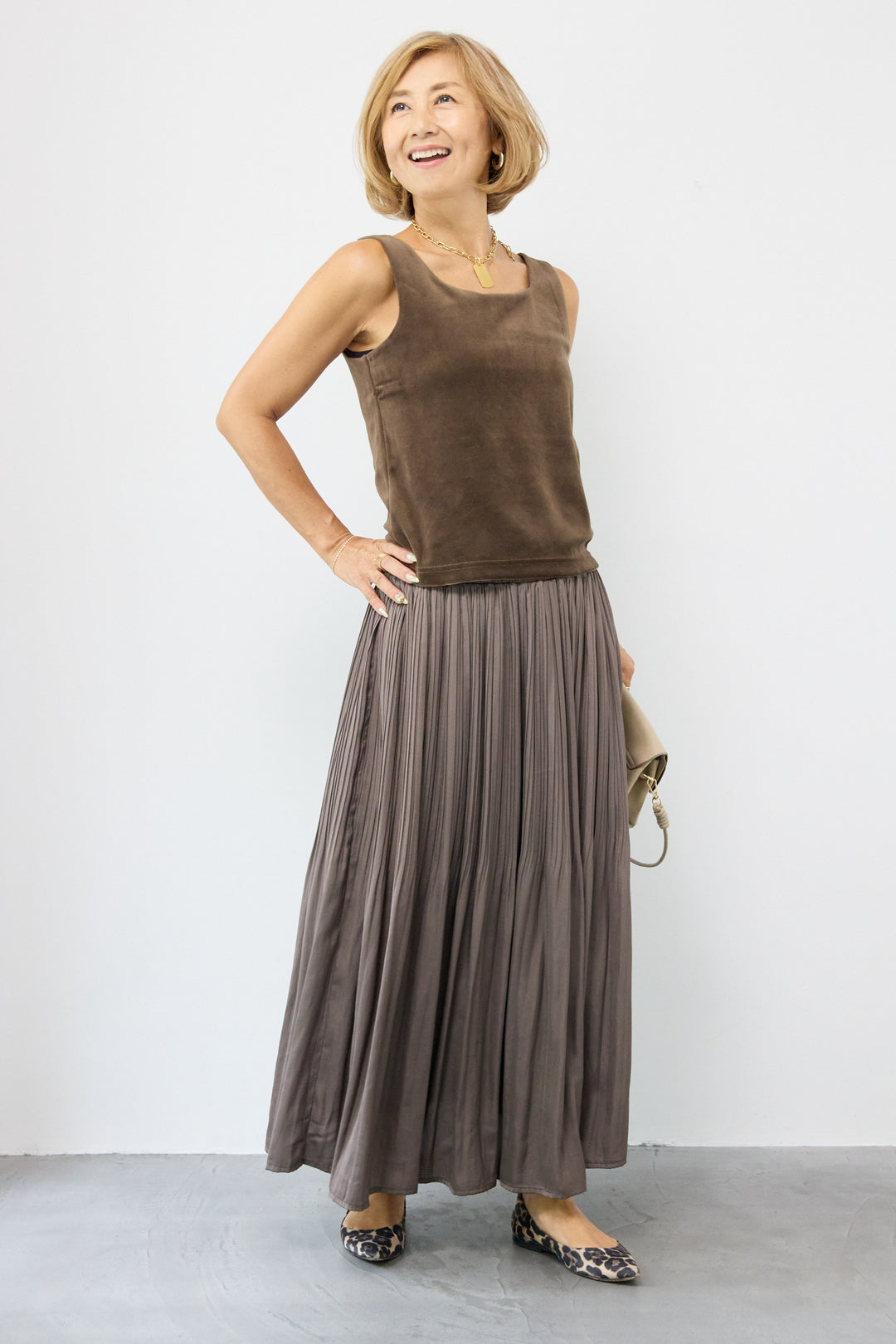 前後2WAYベロアタンクトップ