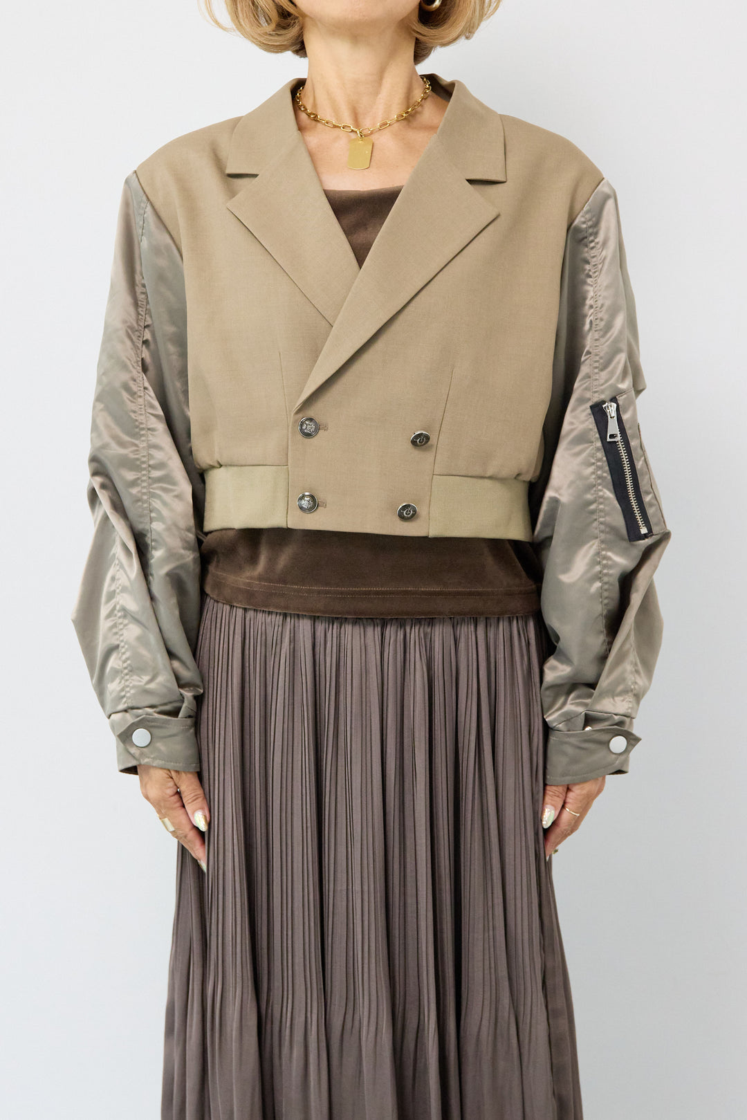 MA-1テーラードショートジャケット