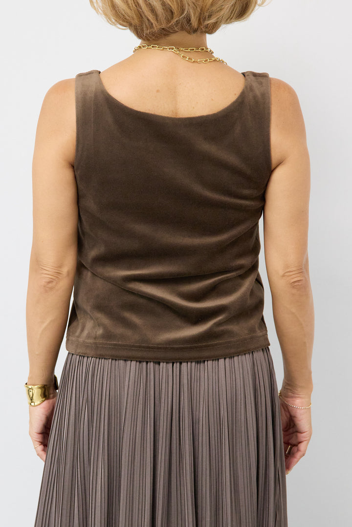 前後2WAYベロアタンクトップ