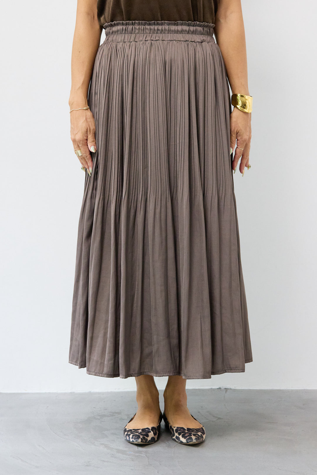 ヴィンテージサテンプリーツスカート