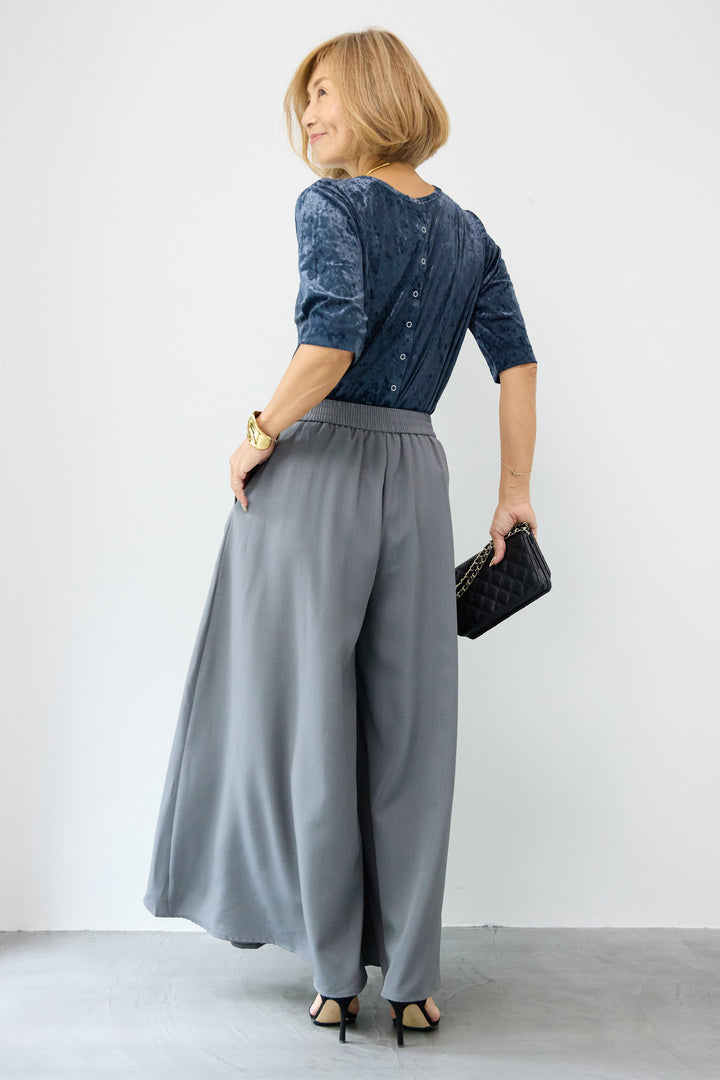 シアーベロア ハーフスリーブカーディガン