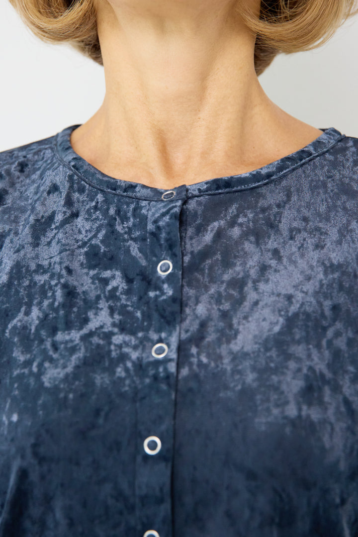 シアーベロア ハーフスリーブカーディガン