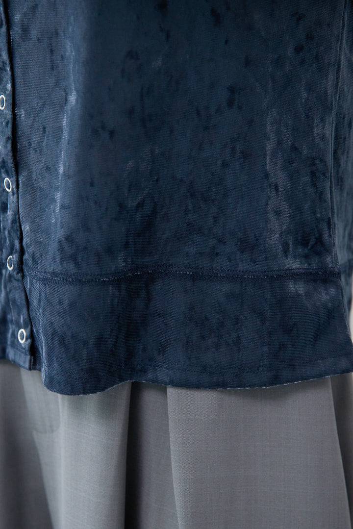 シアーベロア ハーフスリーブカーディガン