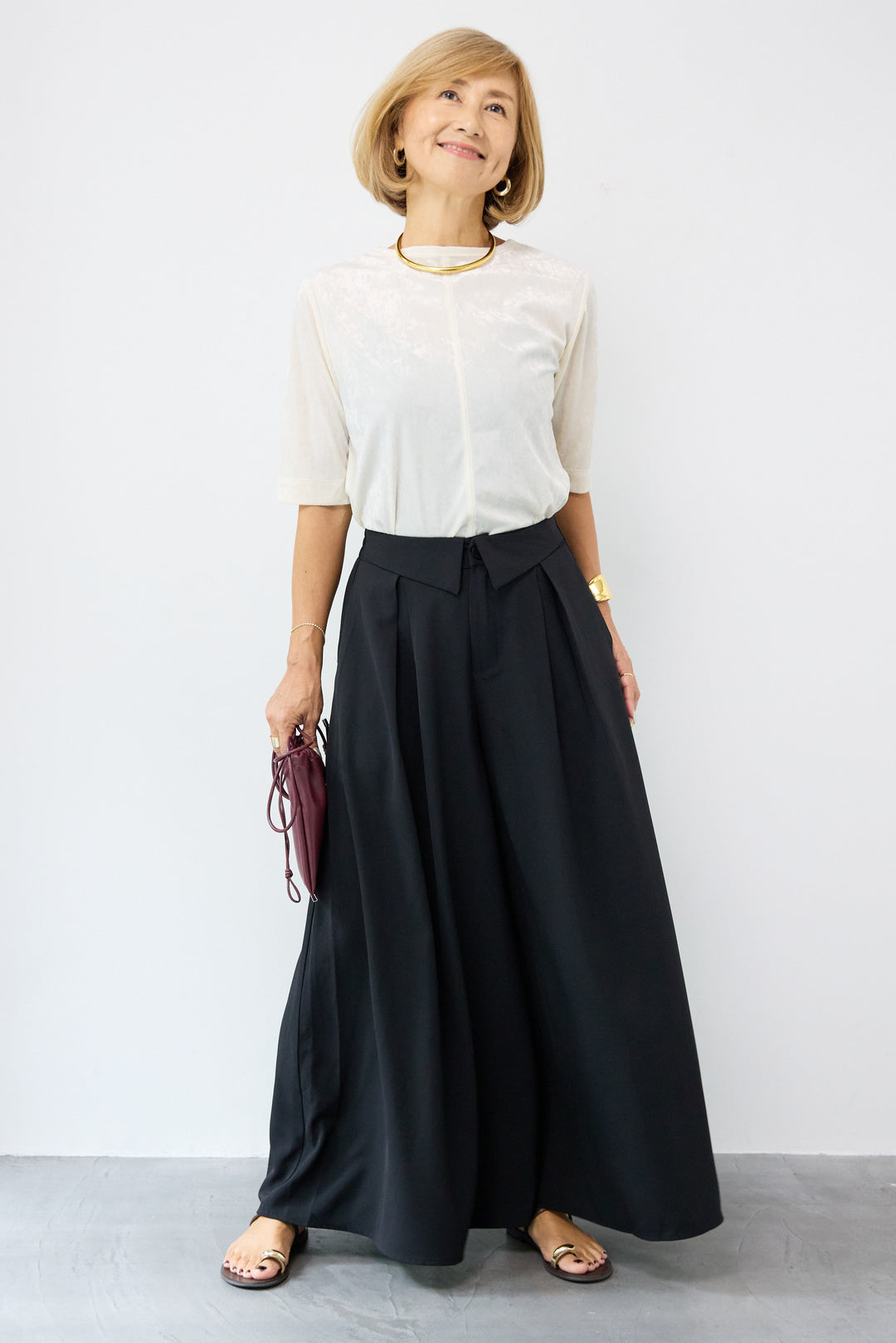 シアーベロア ハーフスリーブカーディガン