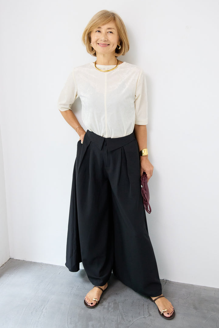 シアーベロア ハーフスリーブカーディガン