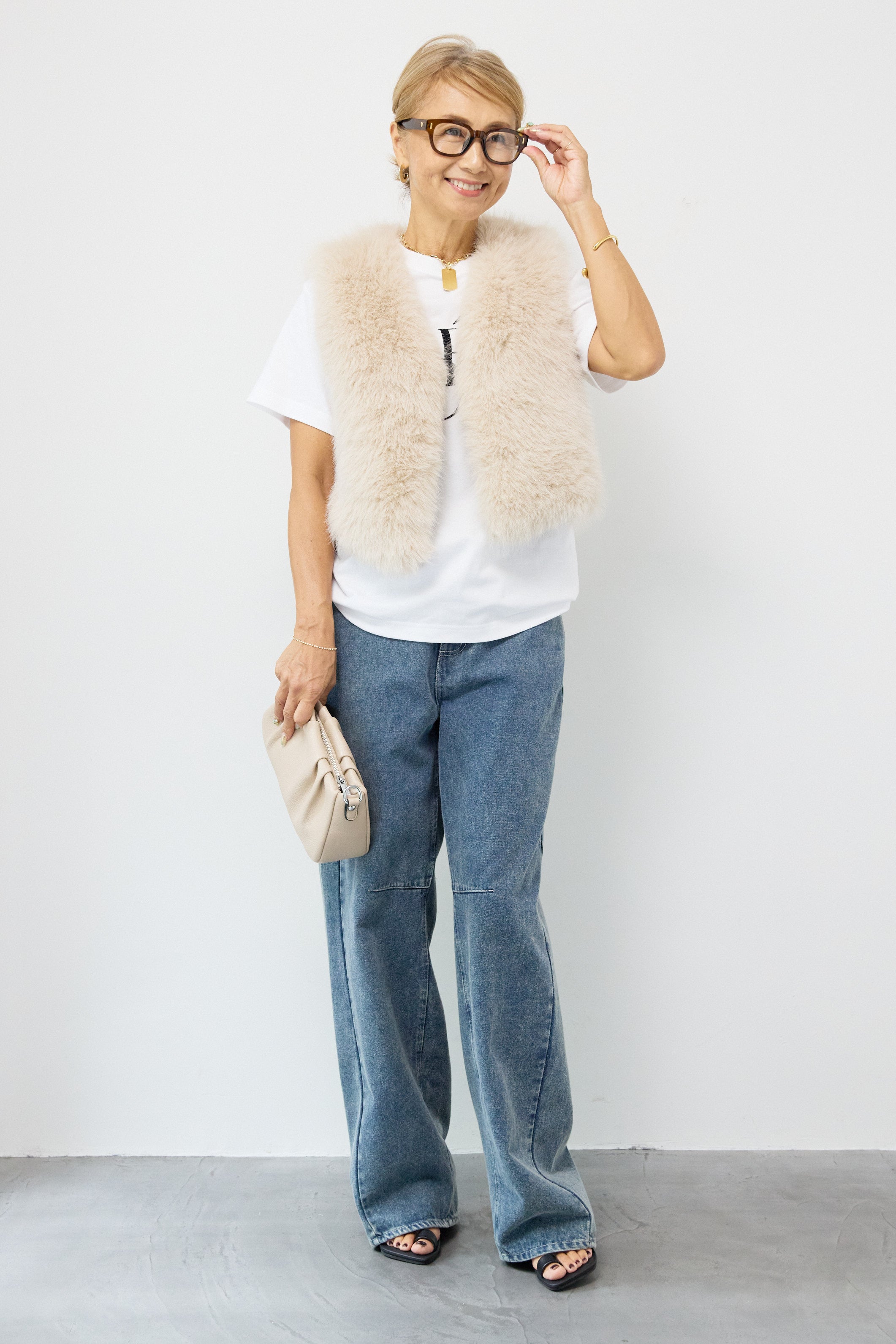 ショートファーベスト 楽天市場】ベスト ショート丈 レディース ファー ベスト ファーベスト