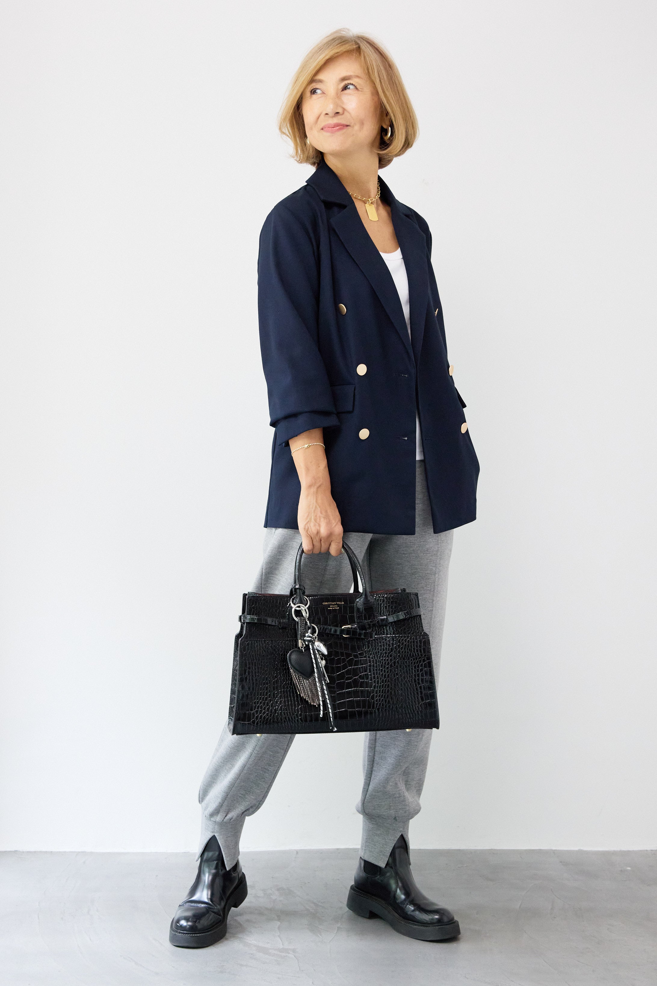 REIKOコラボ】メタルボタンダブルジャケット – plusotoha