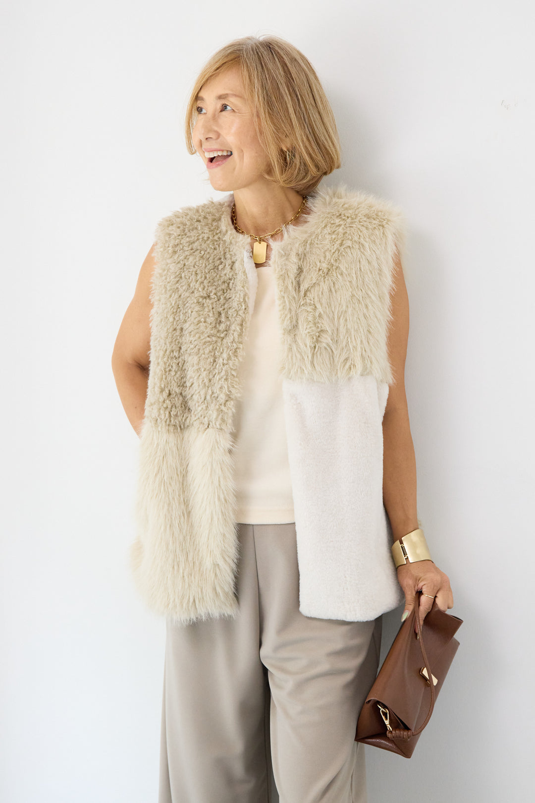 異素材切替ファーベスト