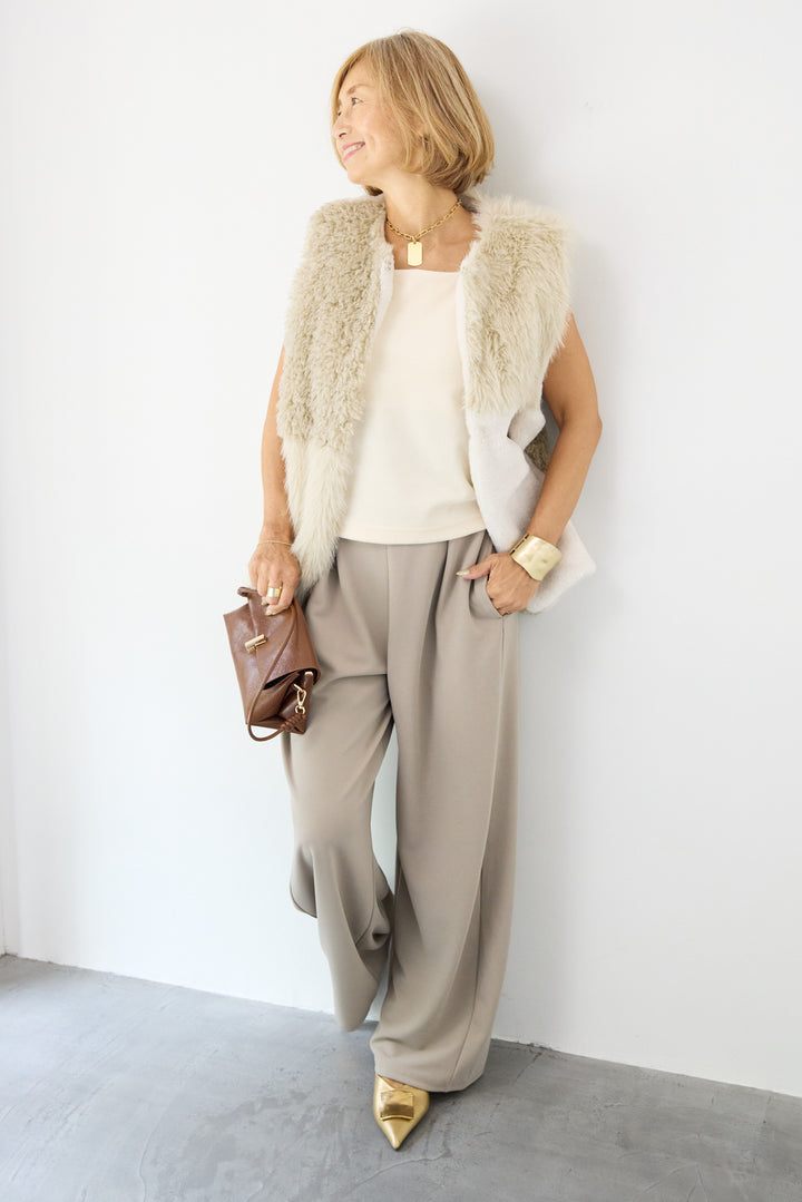 前後2WAYベロアタンクトップ