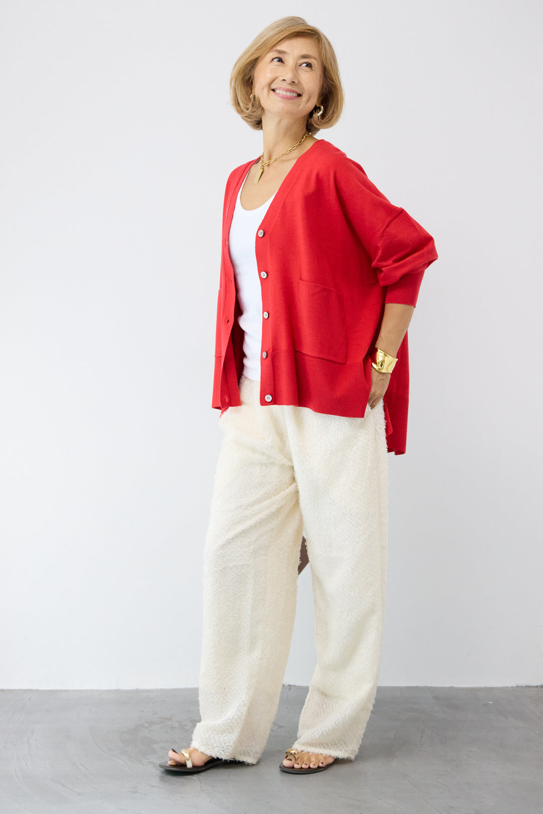 【REIKOコラボ】~防静電気・抗菌・紫外線防止・吸湿発熱~ウォームニットカーディガン