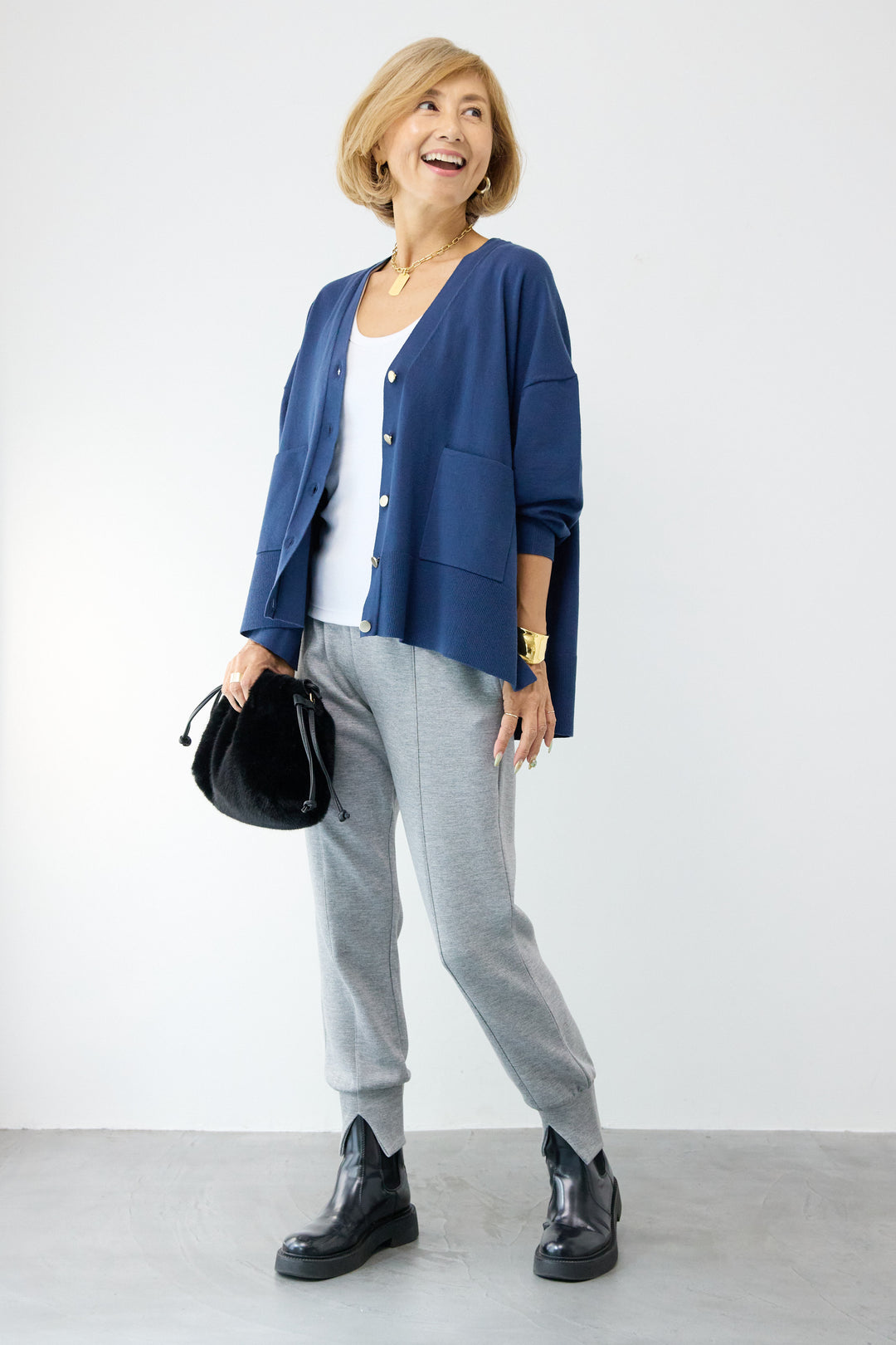 【REIKOコラボ】~防静電気・抗菌・紫外線防止・吸湿発熱~ウォームニットカーディガン