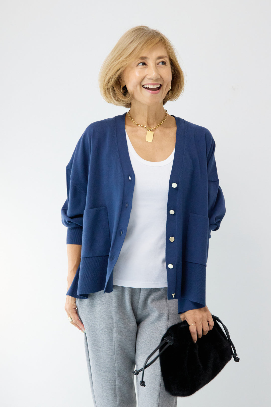 【REIKOコラボ】~防静電気・抗菌・紫外線防止・吸湿発熱~ウォームニットカーディガン