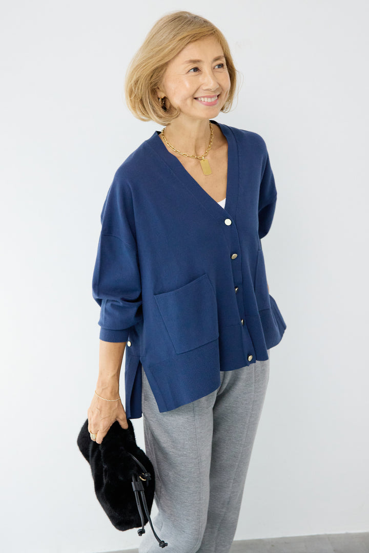 【REIKOコラボ】~防静電気・抗菌・紫外線防止・吸湿発熱~ウォームニットカーディガン