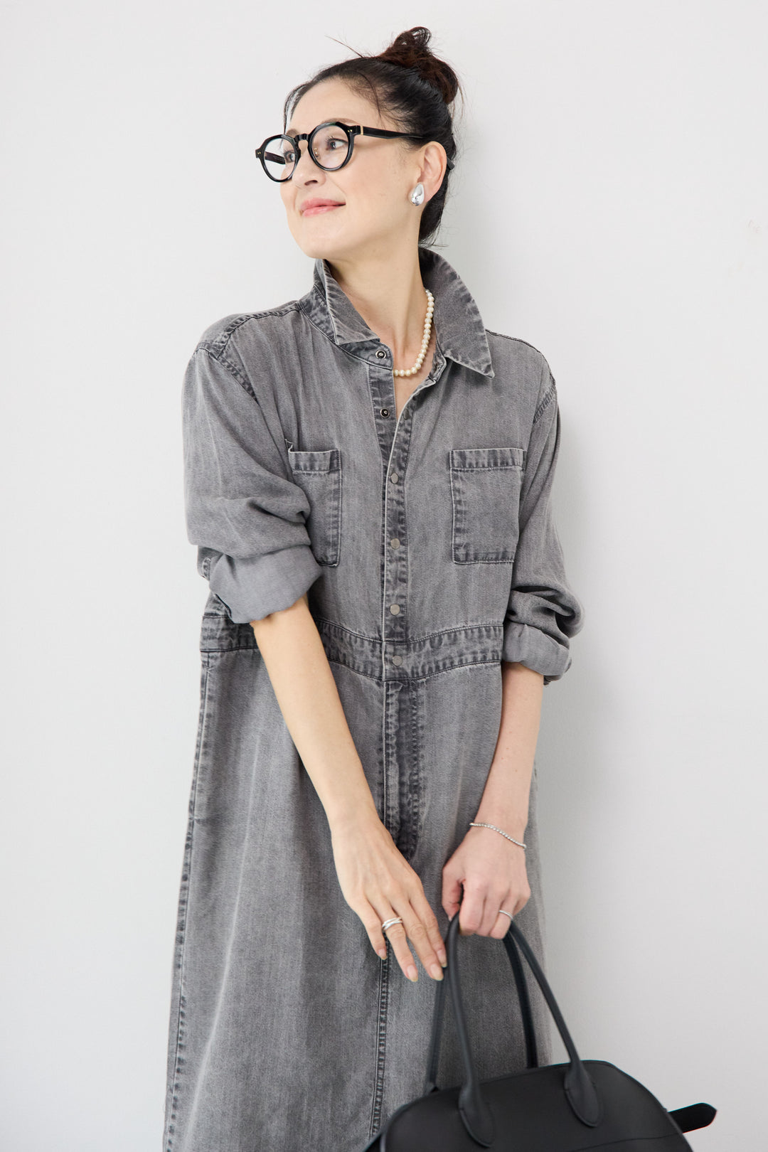 テンセルデニムワンピース