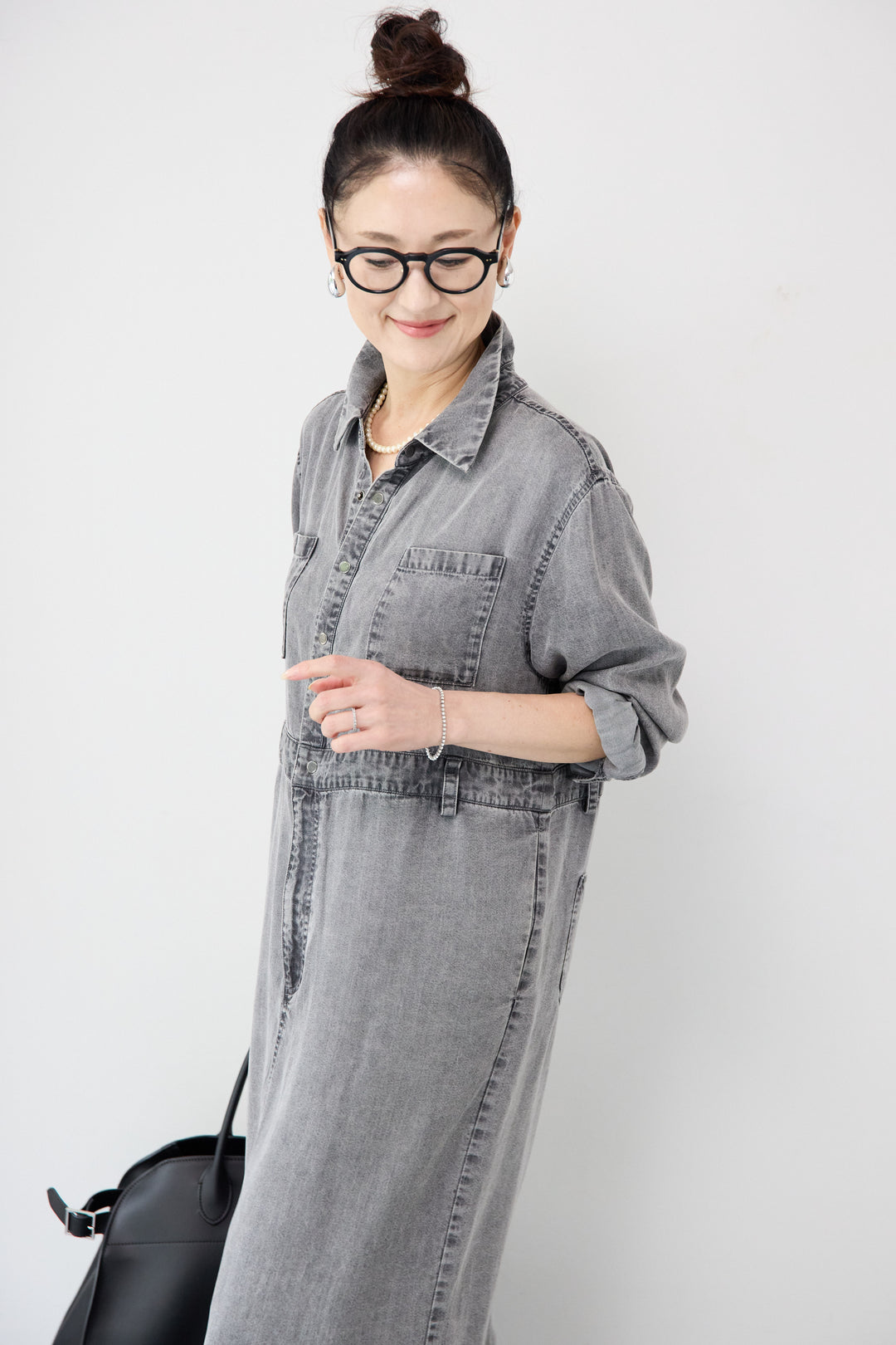 テンセルデニムワンピース