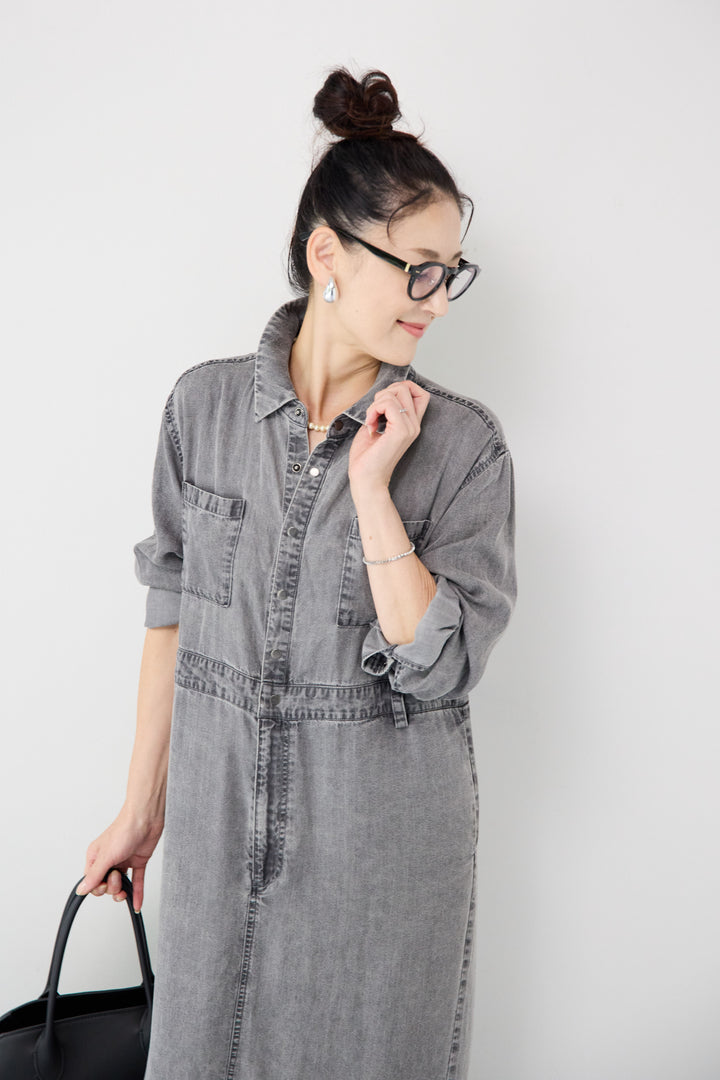 テンセルデニムワンピース