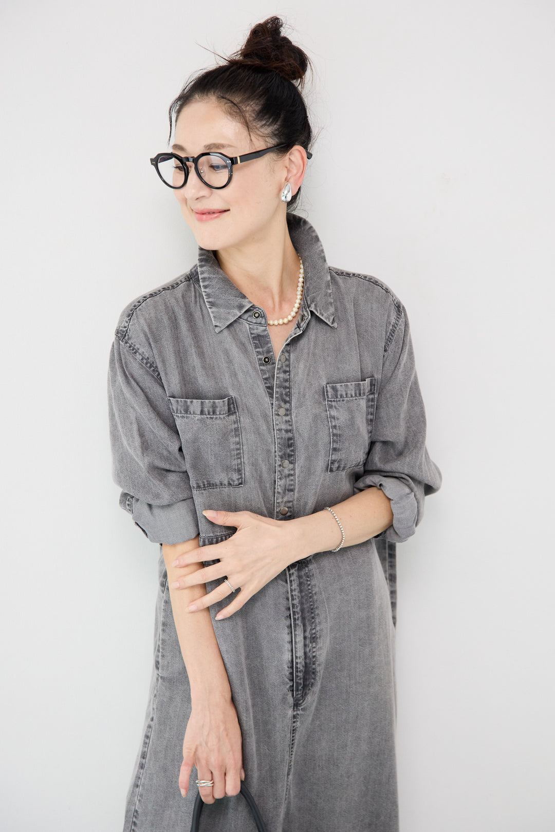 テンセルデニムワンピース