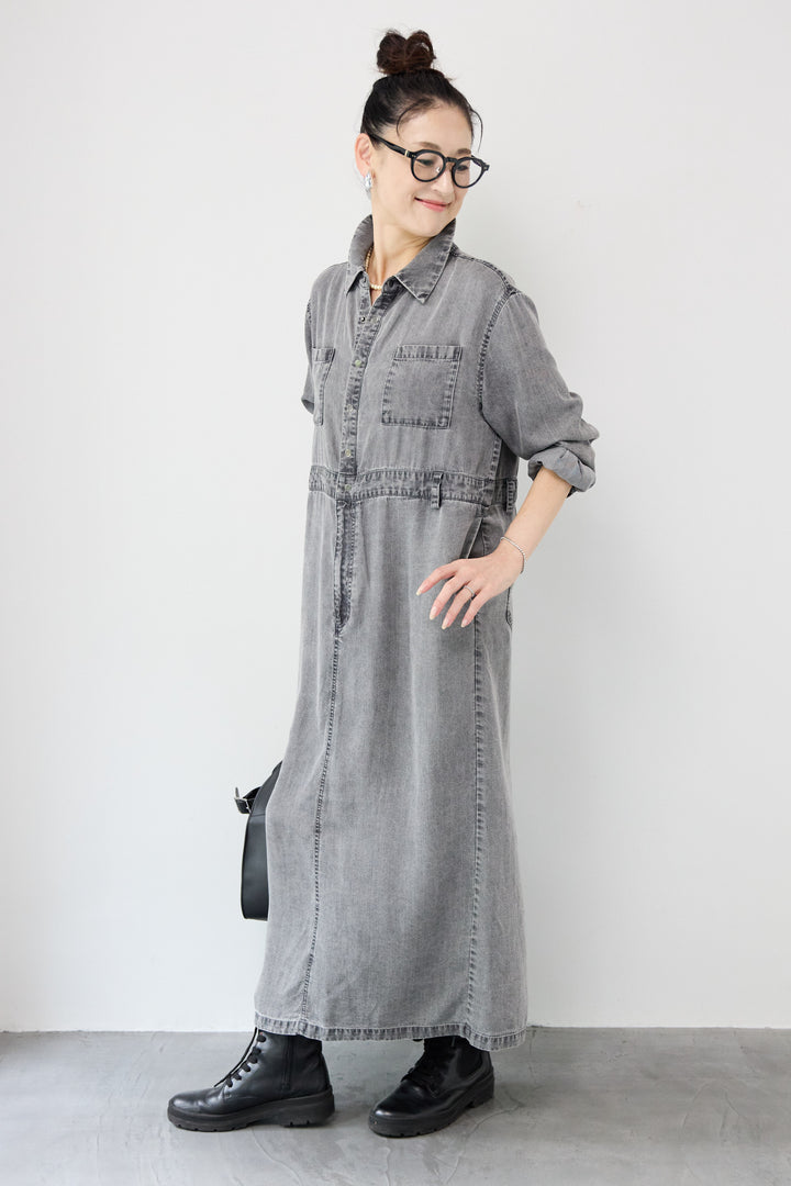 テンセルデニムワンピース