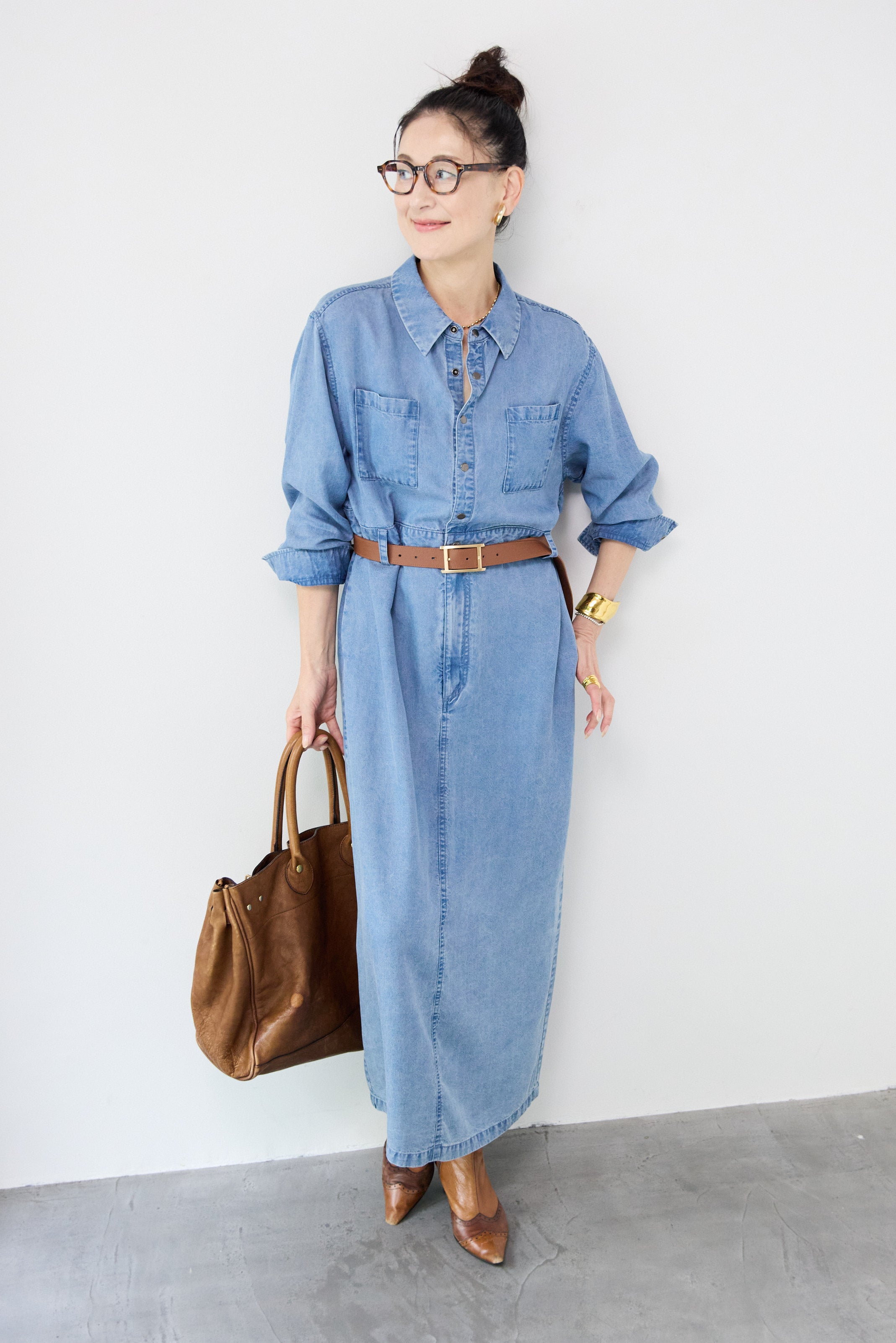 テンセルデニムワンピース – plusotoha