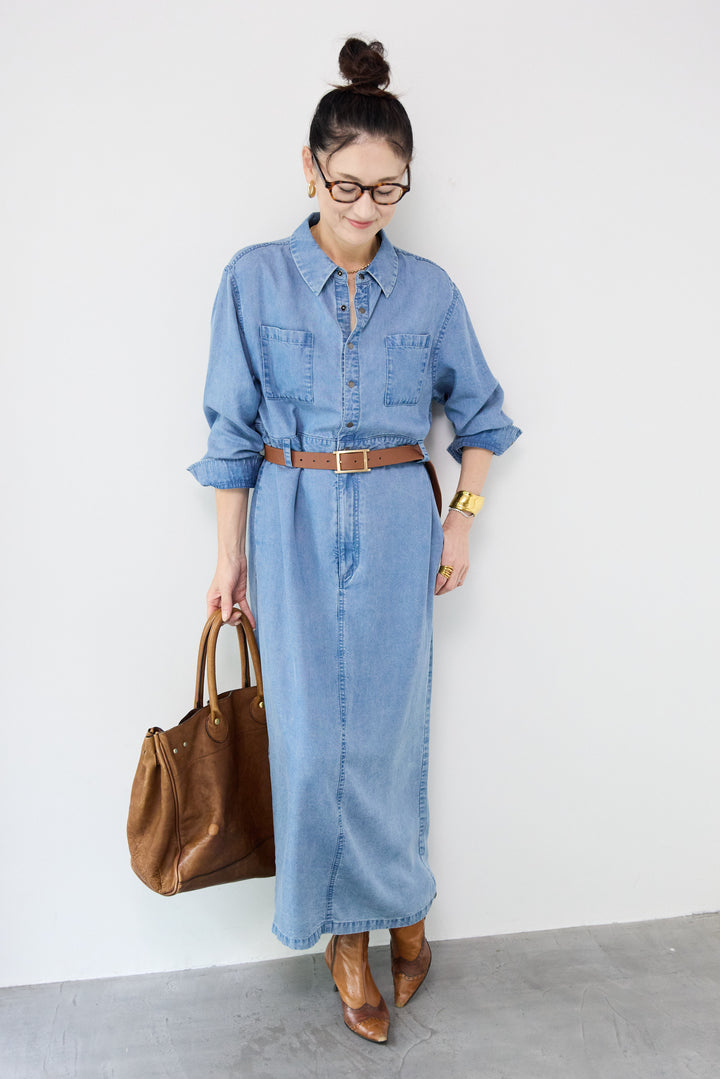 テンセルデニムワンピース