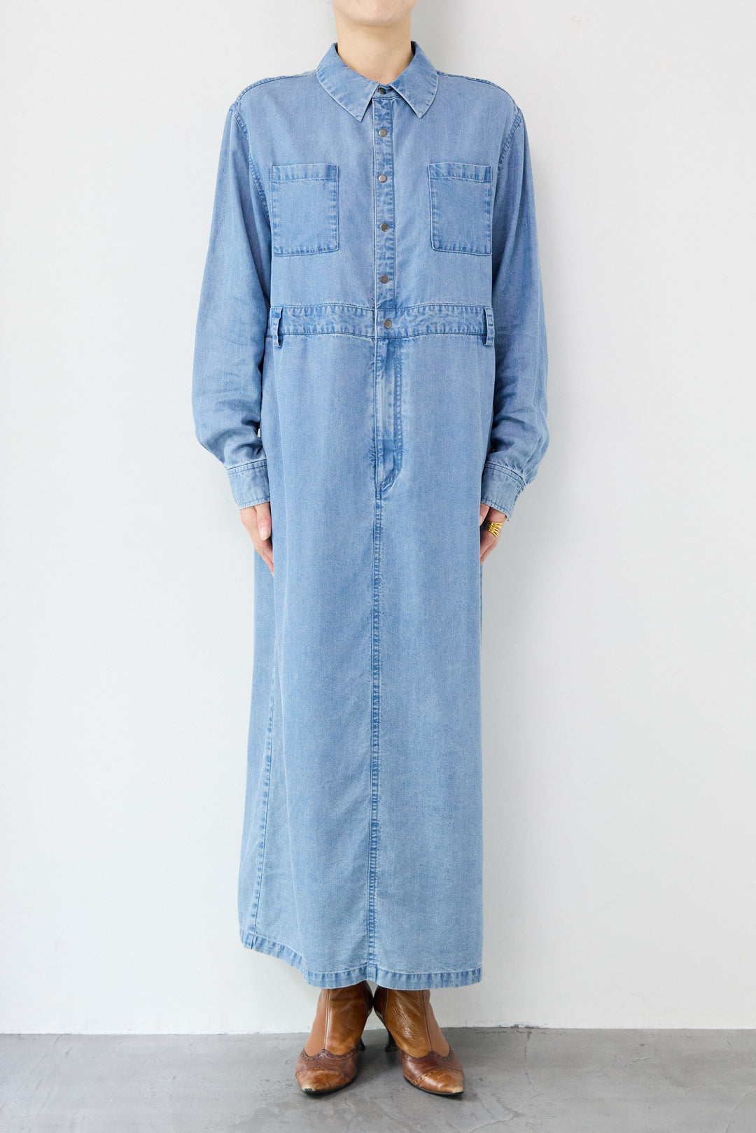 テンセルデニムワンピース