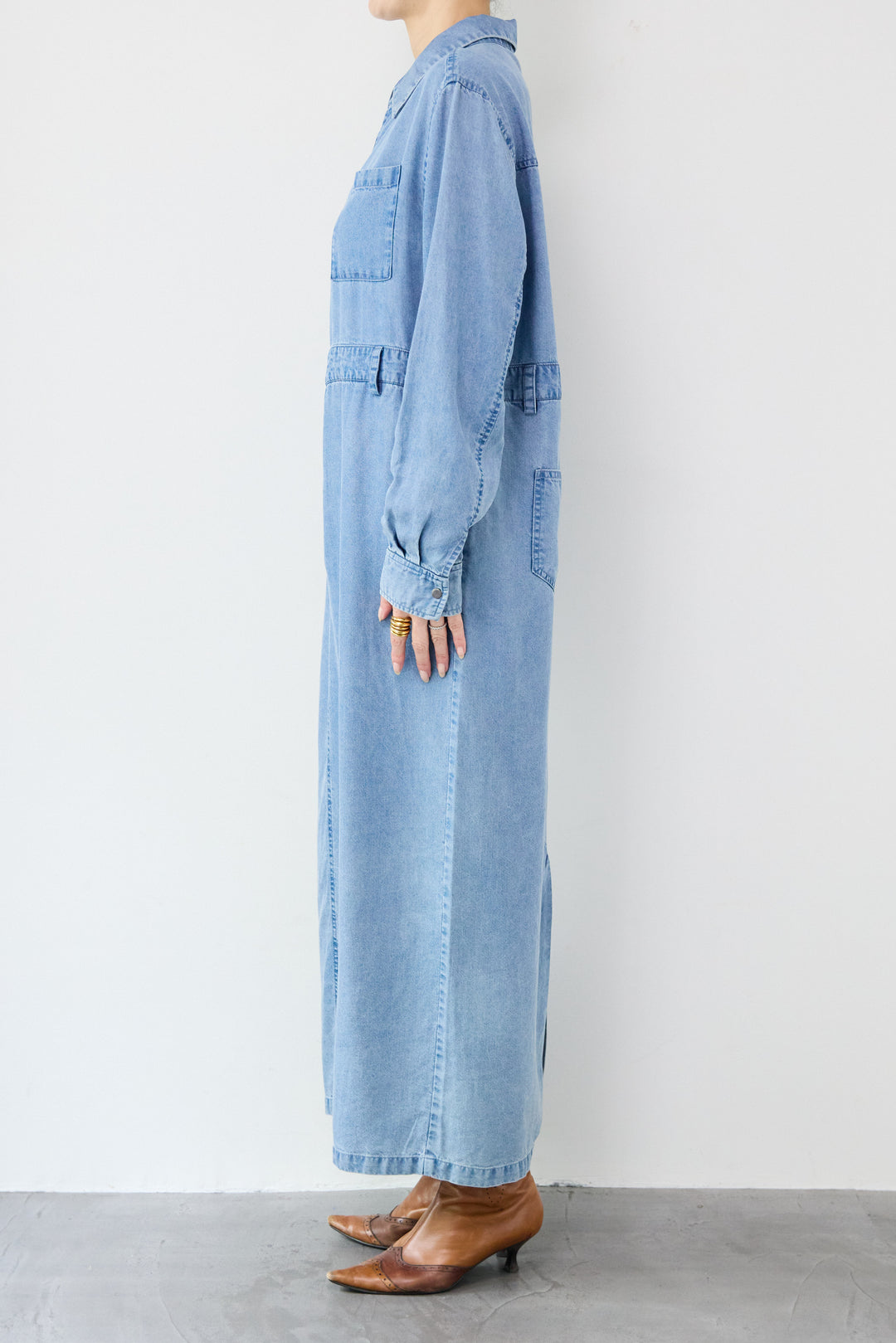 テンセルデニムワンピース