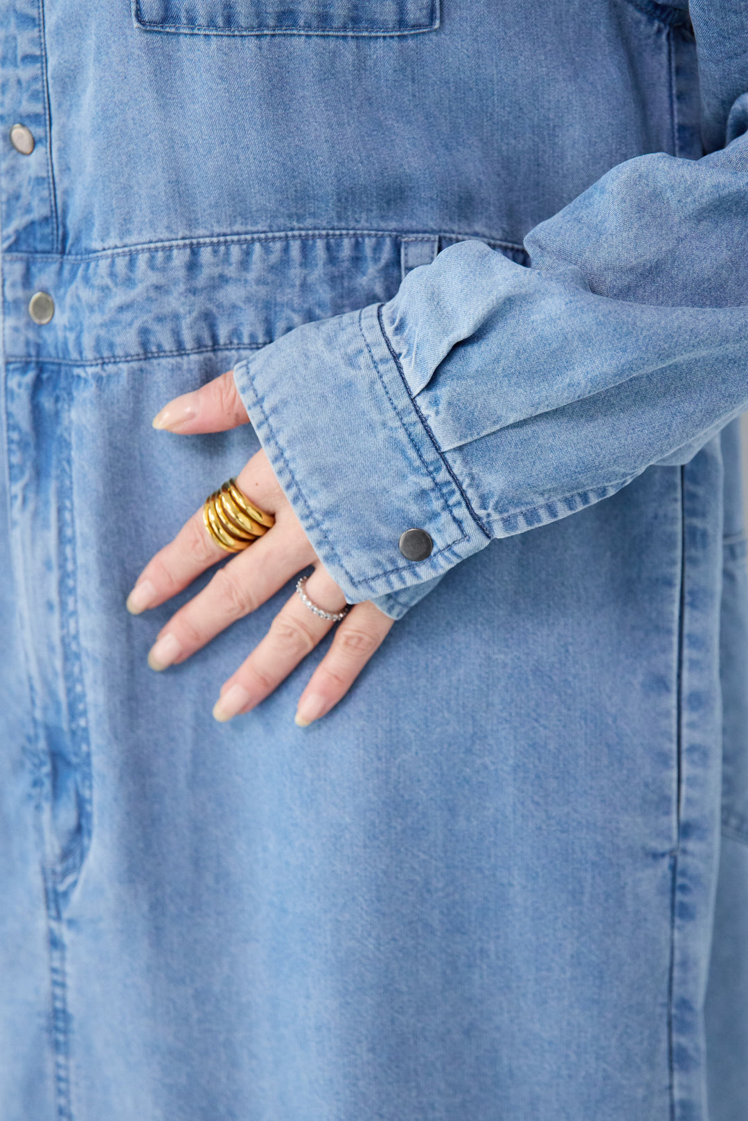 テンセルデニムワンピース