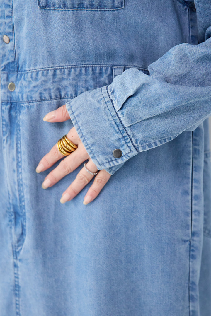 テンセルデニムワンピース