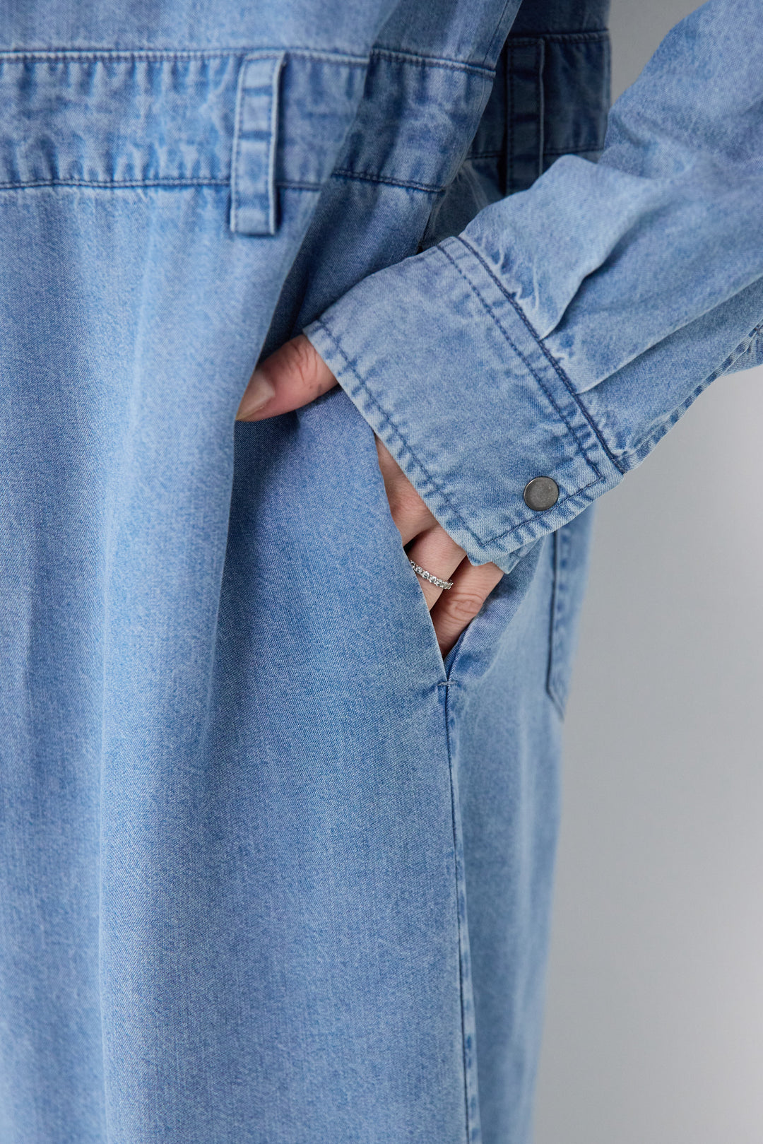 テンセルデニムワンピース