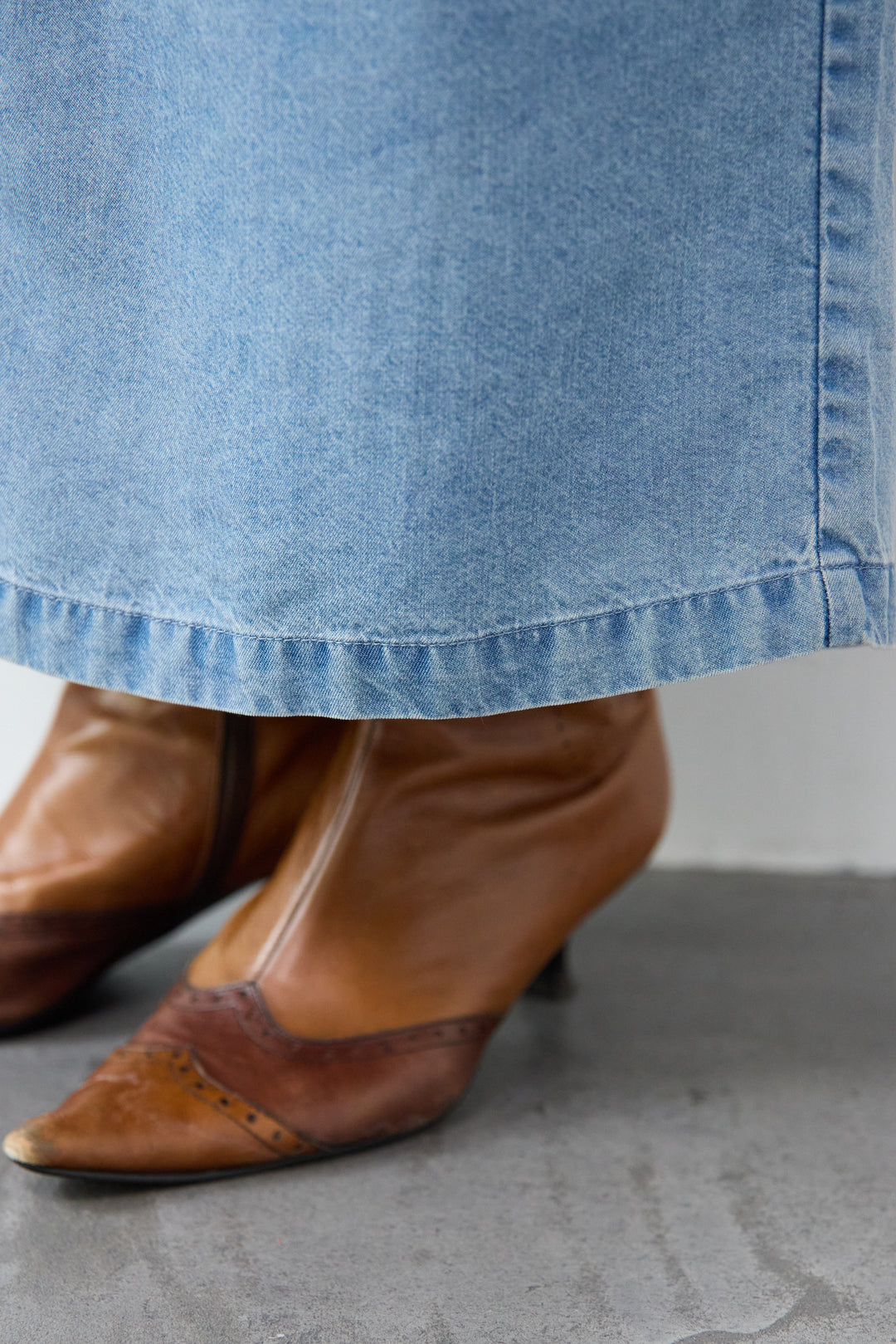 テンセルデニムワンピース