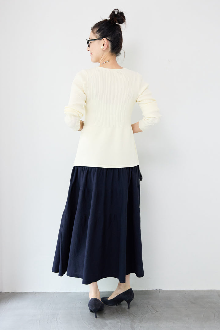 エアリーバイカラーニットワンピース